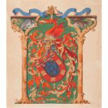 Portuguese schoolMid 19th C.Tempera and gold on paperArmorial for Prince D.Fernando, Duke of