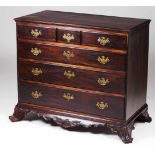 A D.José style chest of drawersRosewood with carved decorationThree short and three long