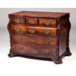 A D.José style chest of drawersRosewoodPartially carved with floral motifsThree short and three long