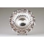A fruit bowlPortuguese silverFluted tab decorated in relief with volutesPorto assay mark (1938-1984)