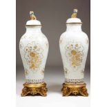 A pair of large and unusual “Soldier" vasesChinese export porcelainBaluster shaped bodies with