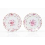 A pair of platesChinese export porcelainGilt and "cameau-rose" decorationQianlong reign (1736-