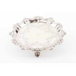 A D.José salverPortuguese silverChiselled decoration and scalloped lip, decorated with foliage and