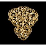 A bow pendantPortuguese 19th / 20th c. gold, set with rose cut diamonds15g