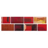 Pedro Calapez (n. 1953)"Cena 12"Polyptych (8 pieces)Alkyd on MDFSigned and dated 98 on the reverse