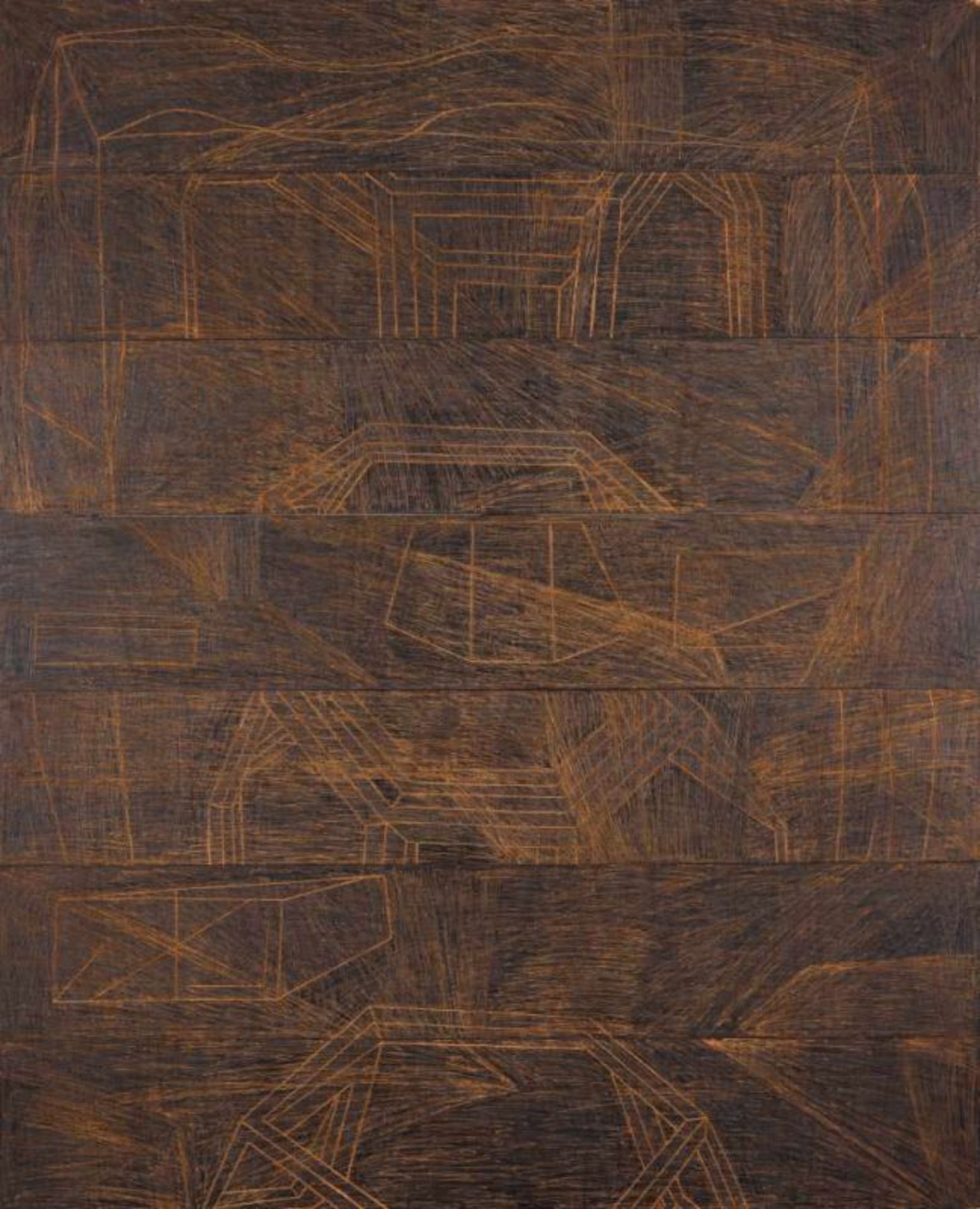 Pedro Calapez (n. 1953)UntitledGraphite on scratched woodSigned and dated 1988 on the reverse153,