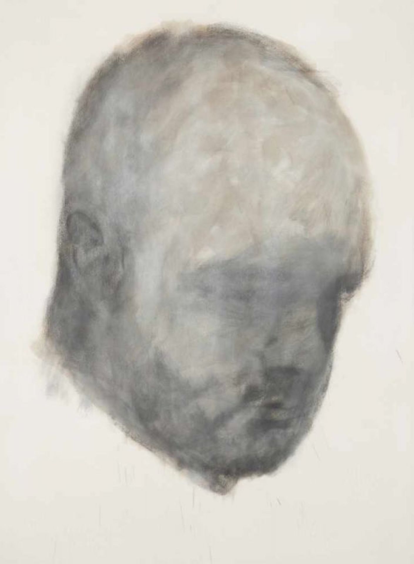 Pedro Cabrita Reis (n. 1956)Graphite, pastel and bitumen of Judea on paperSigned and dated 94