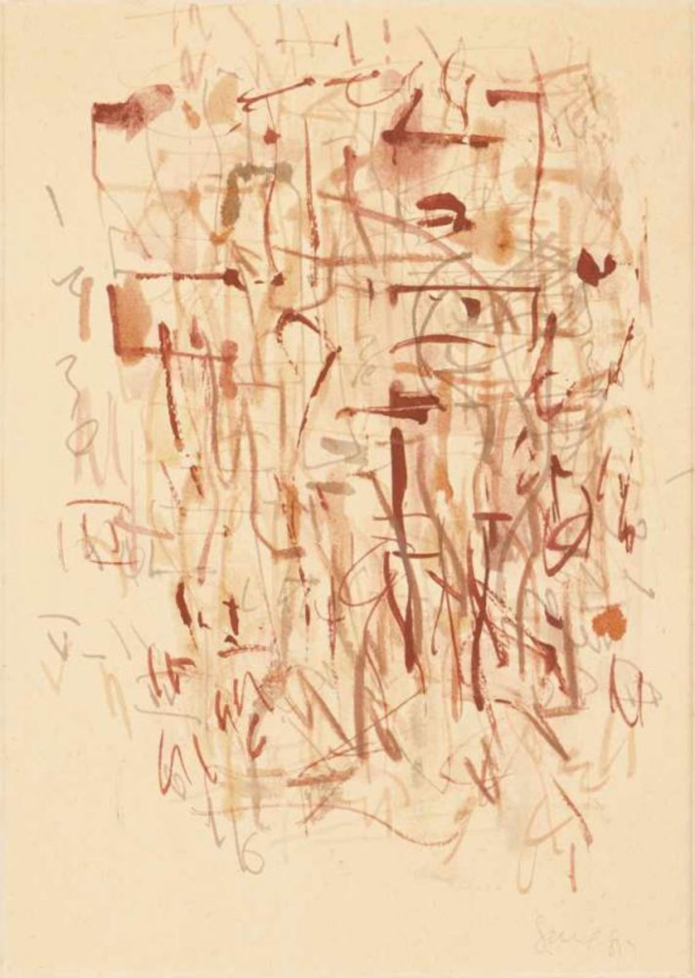 António Sena (n. 1941)UntitledGouache on paperSigned and dated 8528,5x20 cm