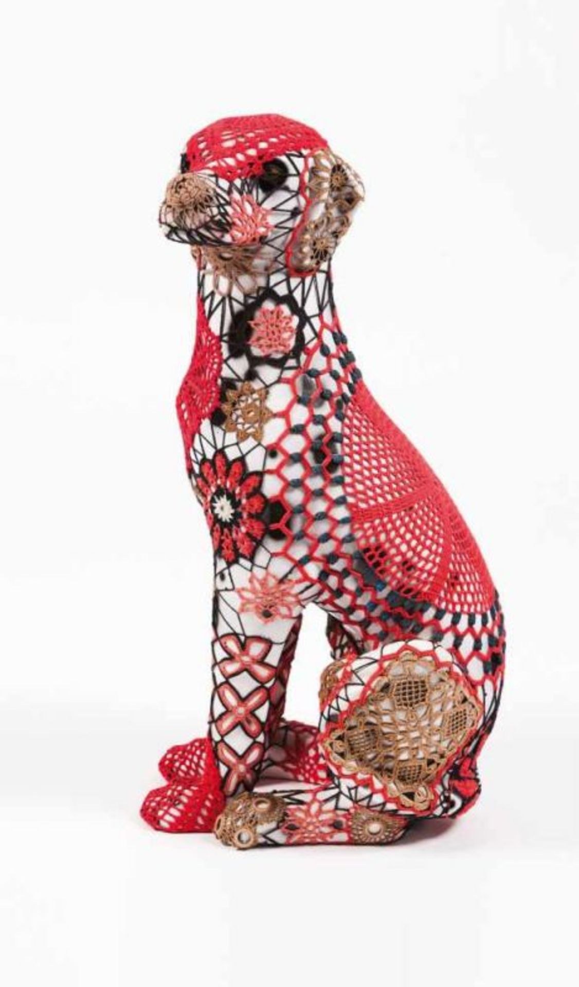 Joana Vasconcelos (n. 1971)"Moulin Rouge", 2006Faience and handmade wool crochet Signed at the