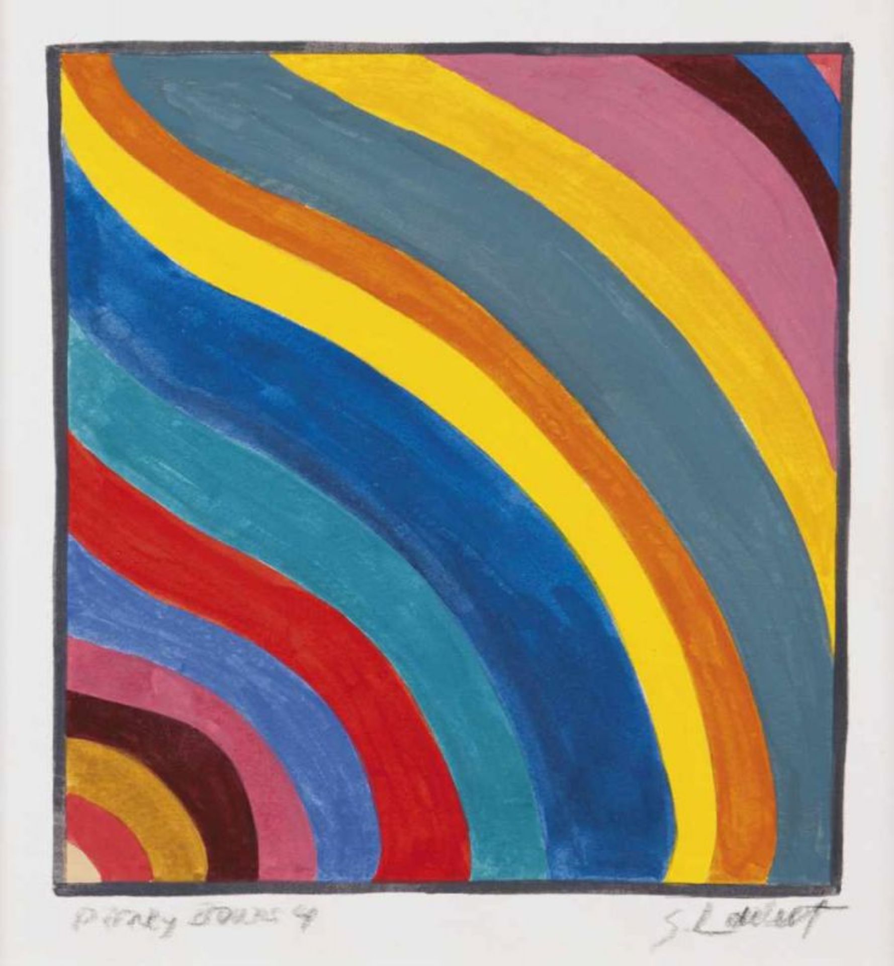 Sol LeWitt (1928-2007)"Pitney Bowes 4"Gouache on paperSigned27x25,7 cm