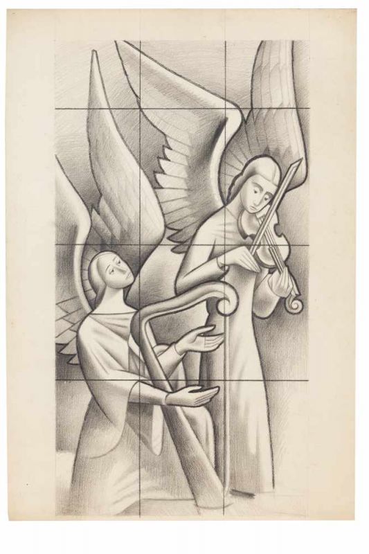 Almada Negreiros (1893-1970)UntitledGraphite on paperWith a crayon drawing on the reversePossibly