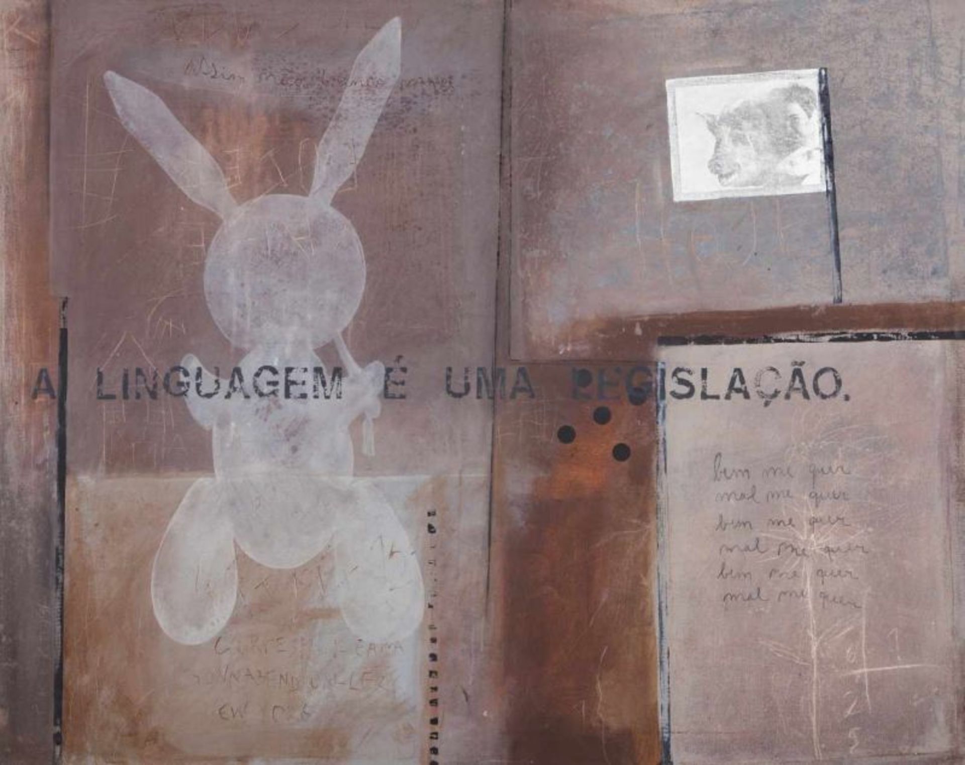 João Louro (n. 1963)"Malmequer"Mixed media on canvasSigned and dated April 1990 on the reverse112,