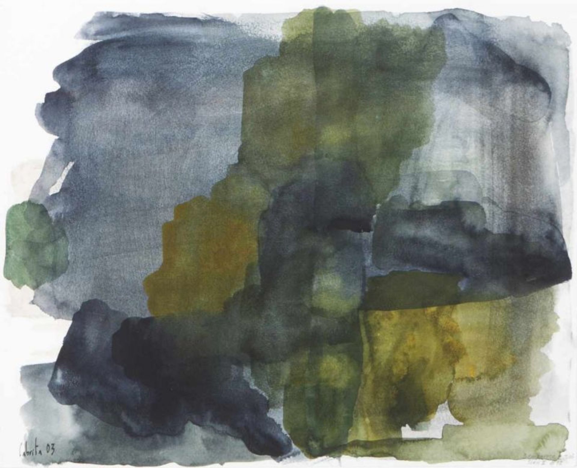 Pedro Cabrita Reis (n. 1956)"Bemparece Série II #12"Watercolour on paperSigned and dated 2.9.0331,