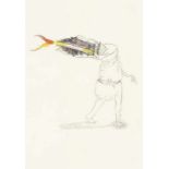 Jorge Queiroz (n. 1966)UntitledGraphite and colored pencil on paperSigned and dated 98 on the