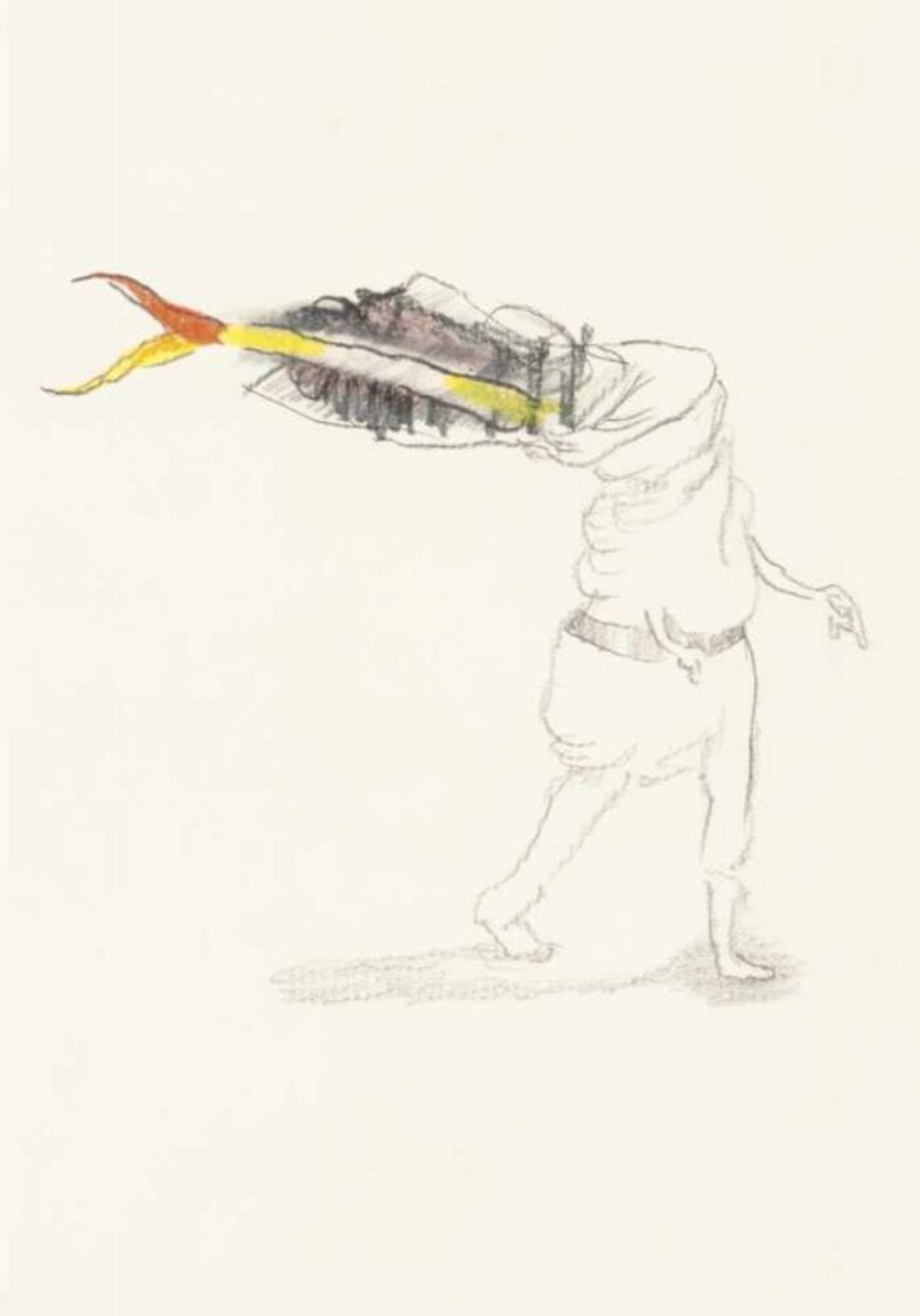 Jorge Queiroz (n. 1966)UntitledGraphite and colored pencil on paperSigned and dated 98 on the
