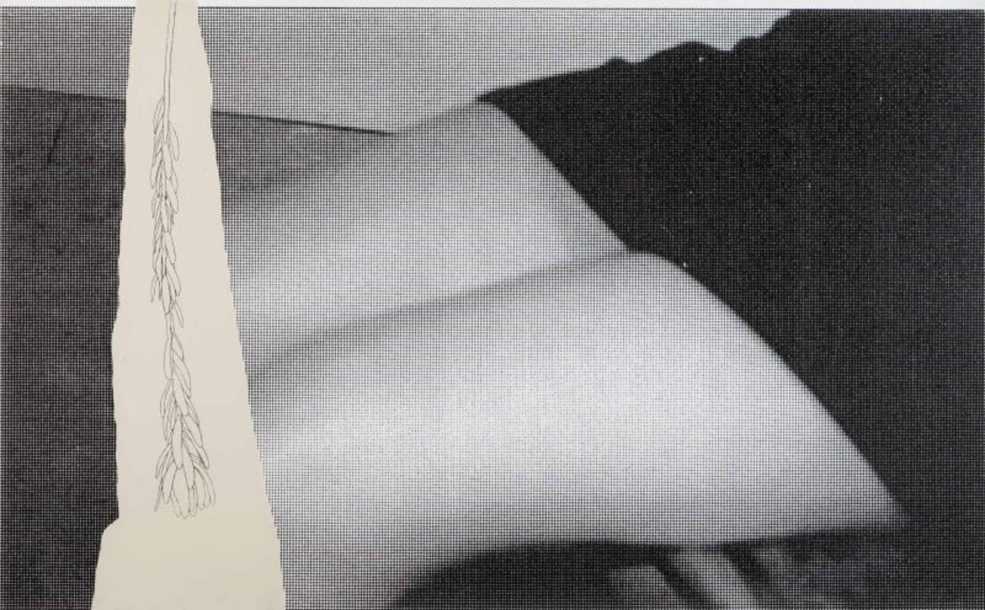 Julião Sarmento (n. 1948)"AIC"Giclée digital print and silkscreen on watercolor paper, 310