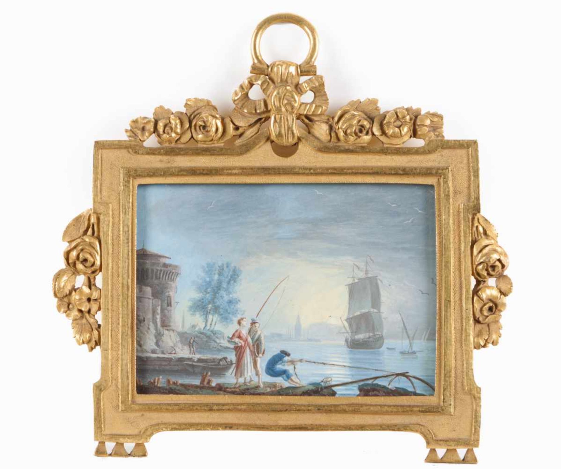 Alexandre Jean Noël attrib. (1752-1834)A pair of marine paintingsMiniatures on ivoryOne coloured and - Bild 2 aus 2