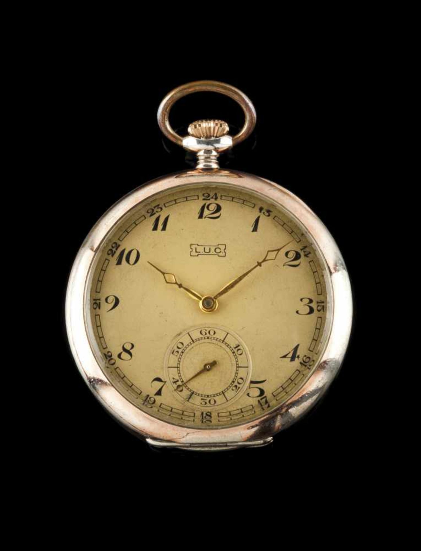 Relógio de bolso ChopardLUC (Louis Ulysses Chopard) pocket watch, with silver (0,800) case. In