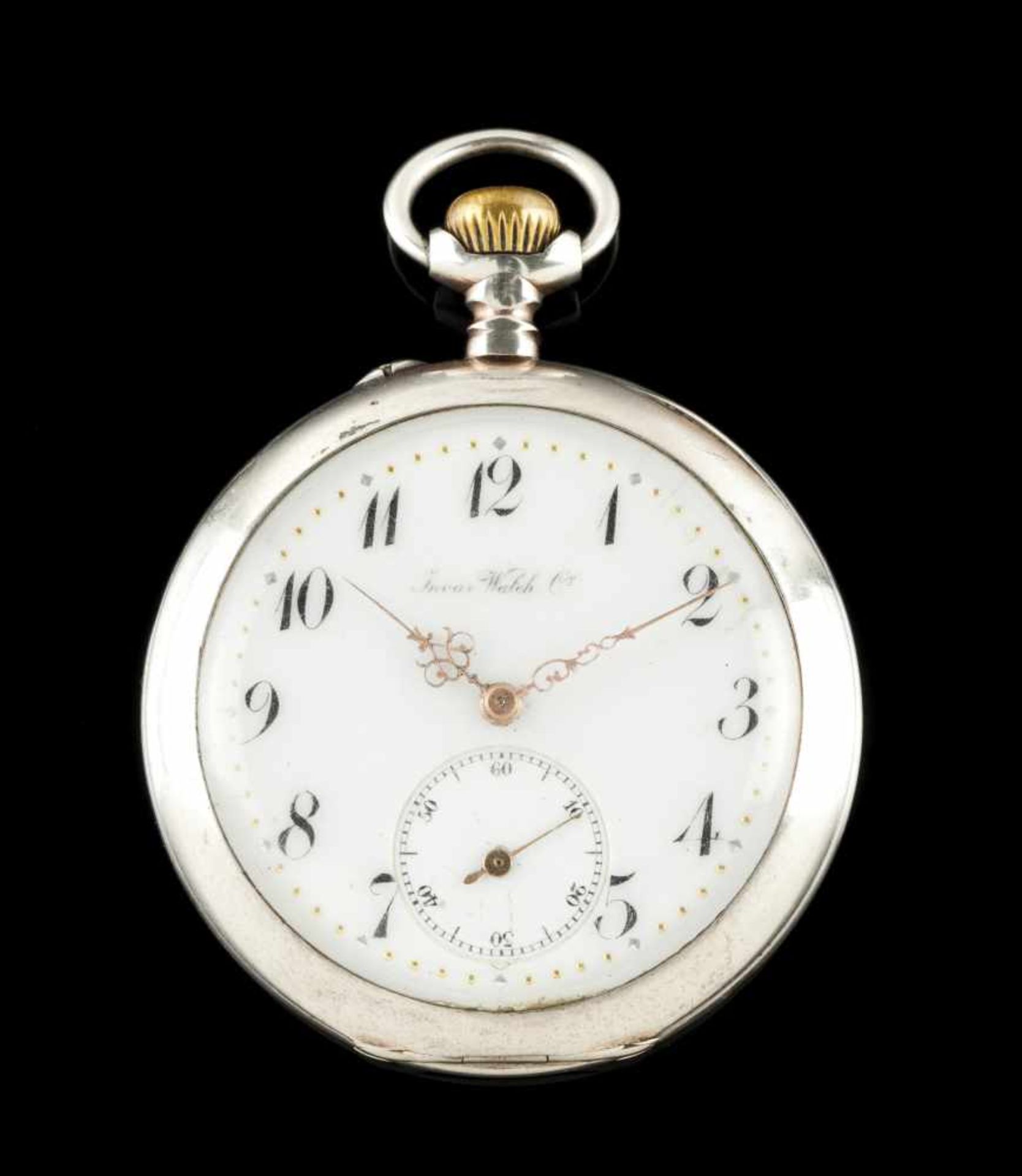 Relógio de bolso InvarInvar pocket watch. Winding mechanic mechanism with microregulation. Silver (