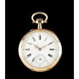 Relógio de bolsoFrench Pocket Watch. Case in gold (0,750). Gold hallmark used beetween 1838 and