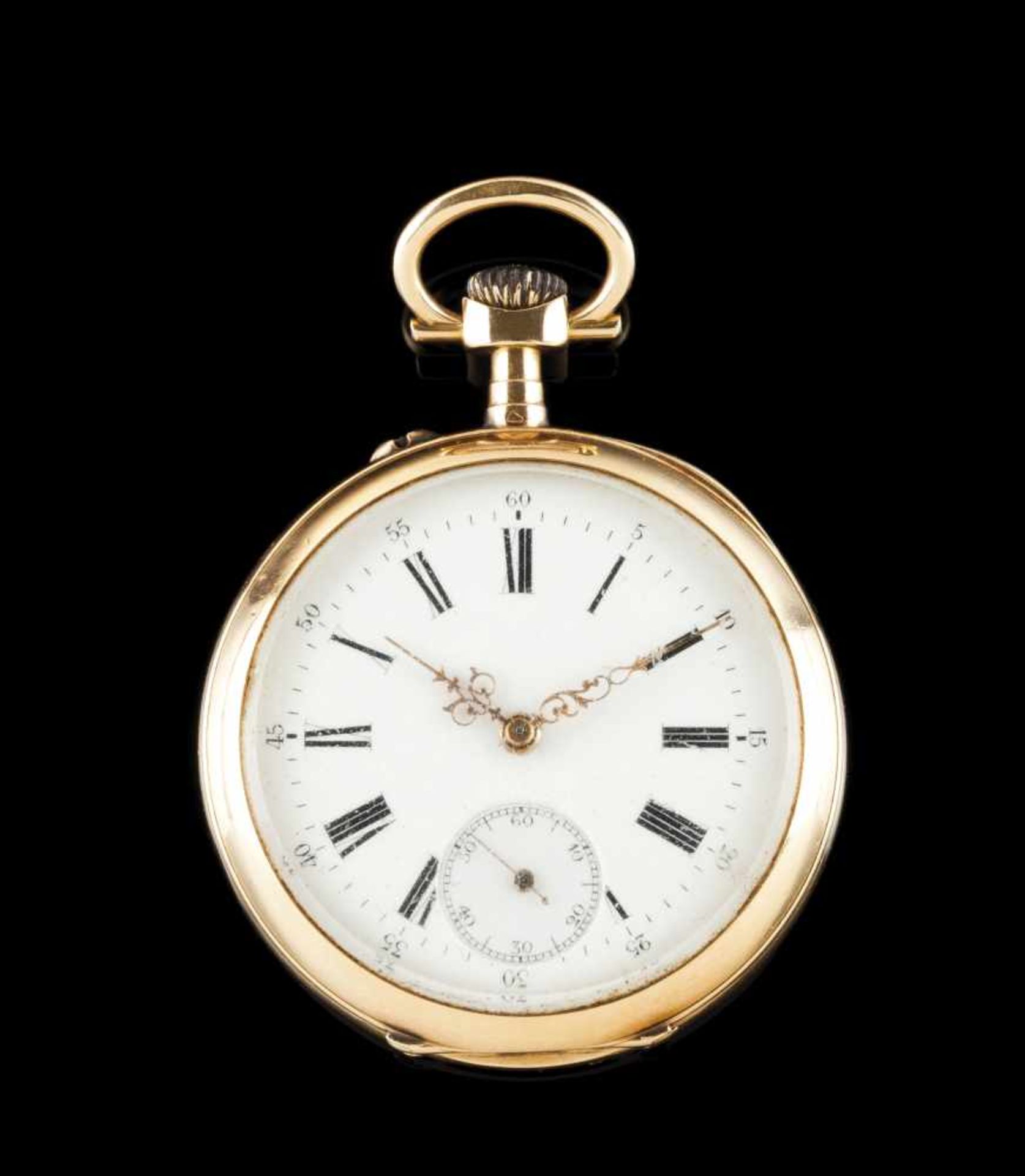 Relógio de bolsoFrench Pocket Watch. Case in gold (0,750). Gold hallmark used beetween 1838 and