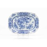 A scalloped trayChinese export porcelainBlue decoration of foliage scroll motifs and flowersQianlong