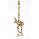 A Louis XV style chandelierOf two branches in chiselled and gilt bronzeDecoration depicting an