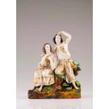 Group sculptureEuropean porcelainDepicting gallant figures19th century(small defects)Height: 28