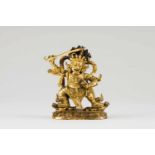 A Vajrapani figureSmall sculptureGilt bronzeChina, 19th centuryHeight: 12,5 cm- - -15.00 % buyer's