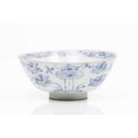 A bottleChinese porcelainBlue and white riverscape decorationJiaqing reign (1796-1820)Height: 23 cm-