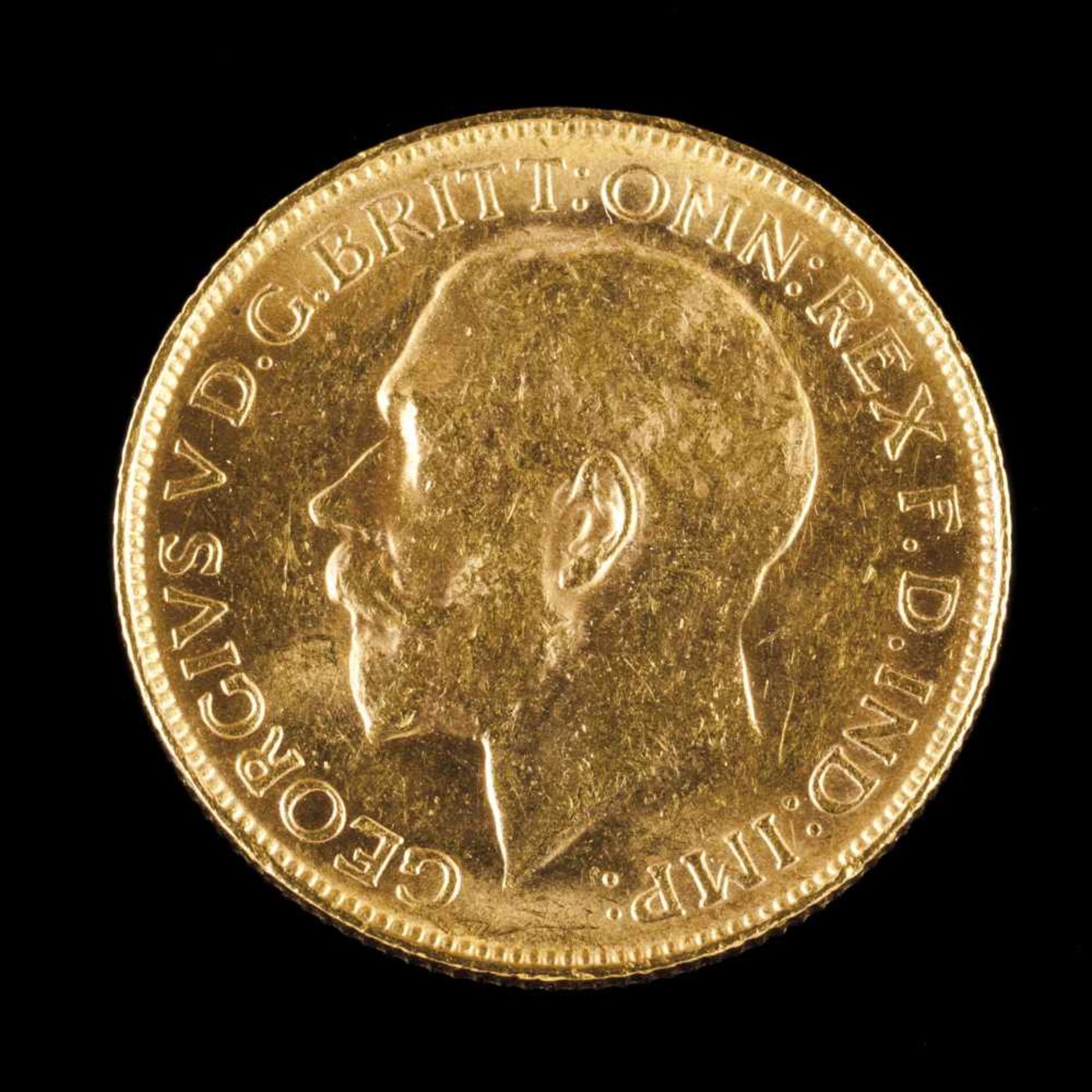 A sovereignGold 916/000George V - 19187,9 g- - -15.00 % buyer's premium on the hammer price23.00 %