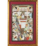 Durbar of Shah Jahan scenesPair of paintings on ivoryDurbar of Shah Jahan (1592-1666) scenesIndia,