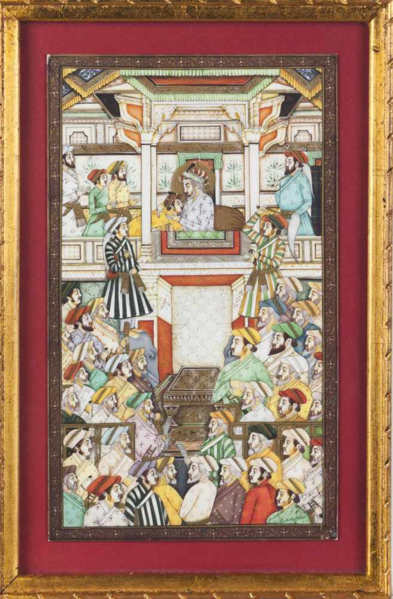 Durbar of Shah Jahan scenesPair of paintings on ivoryDurbar of Shah Jahan (1592-1666) scenesIndia,