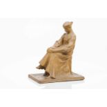 Francisco da Silva Gouveia (1872-1951)Feminine figure seatedTerracotta sculptureSigned and dated