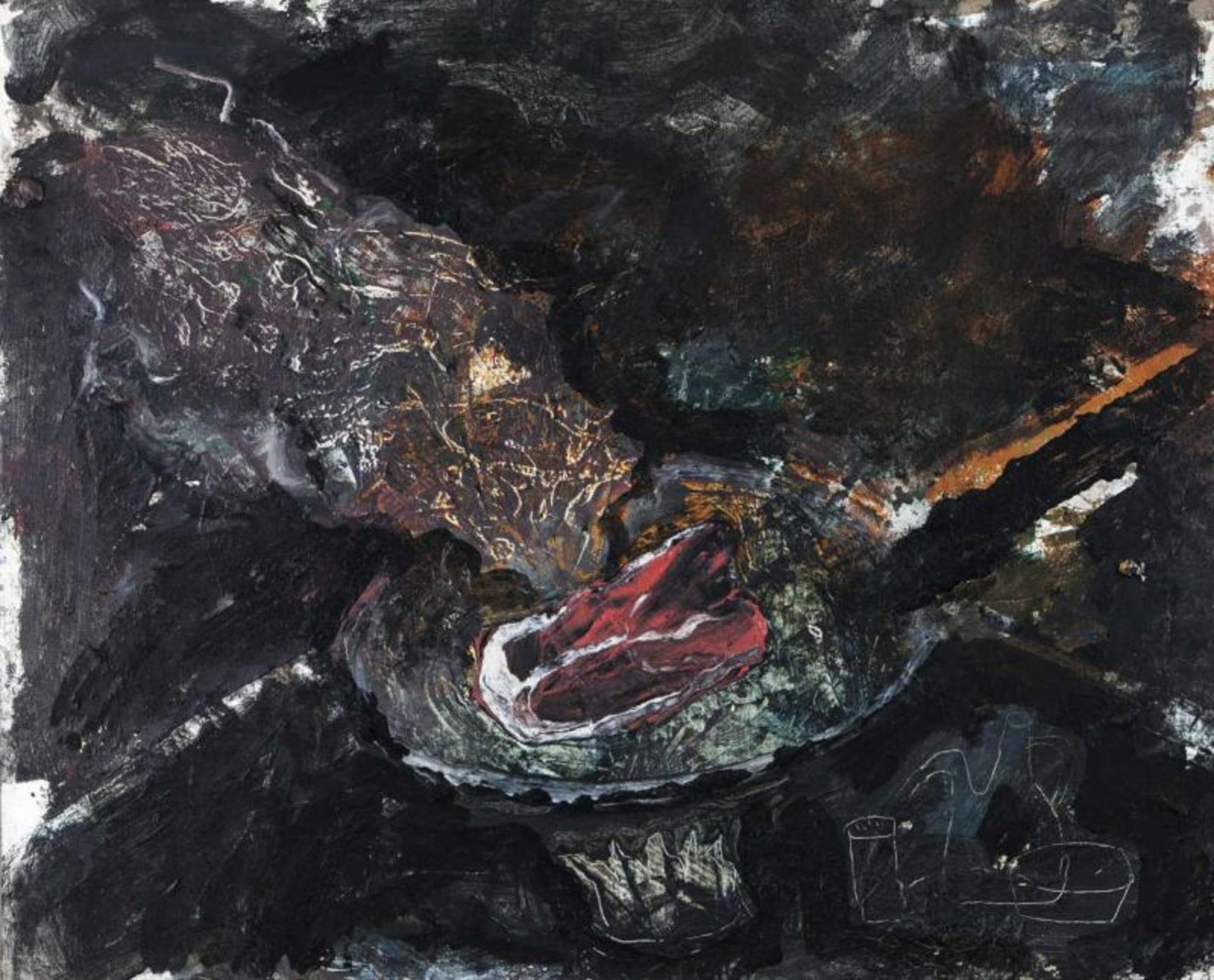 Miquel Barceló (n. 1957)"Bodegon", c.1983-1984Mixed media on canvasWith certificate of