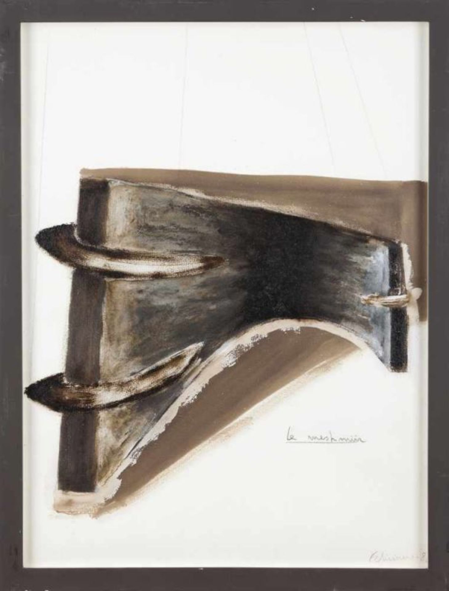 João Paulo Feliciano (n. 1963)"Le Meshmür"Mixed media on paperSigned and dated 88With label from