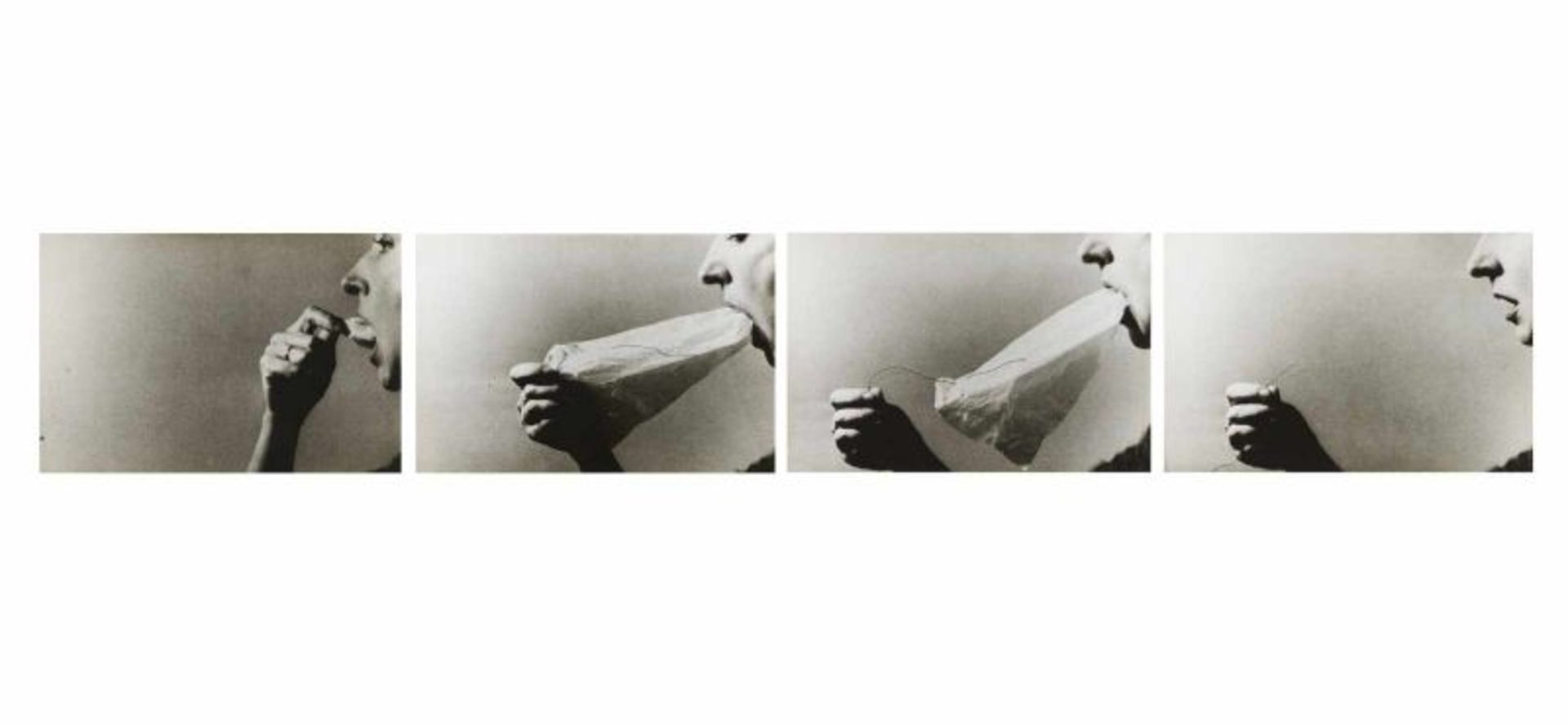 Helena Almeida (1934-2018)"Écoute-moi"Polyptych (4 elements)Black and white photographic