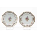 A pair of octagonal plates