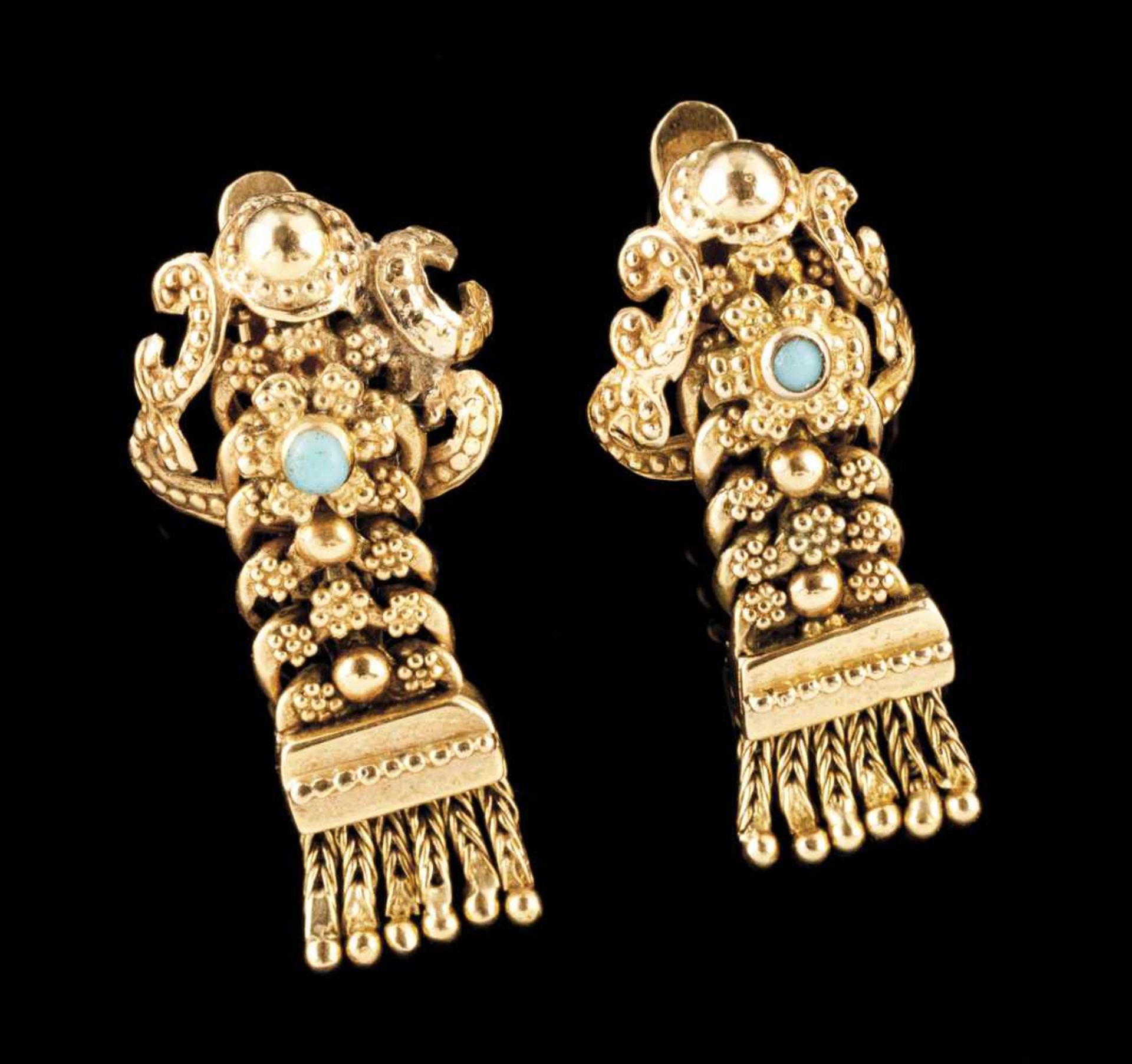 A pair of earrings