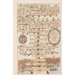 The genealogy of the Kings of Portugal with a view of Lisbon