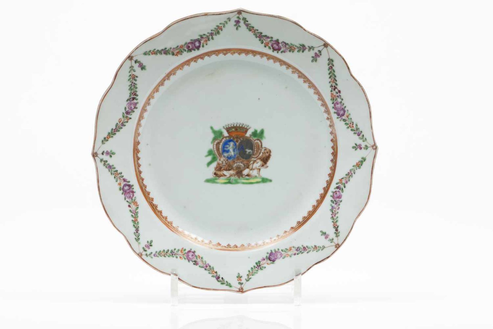 A scalloped plate