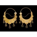 A pair of earrings