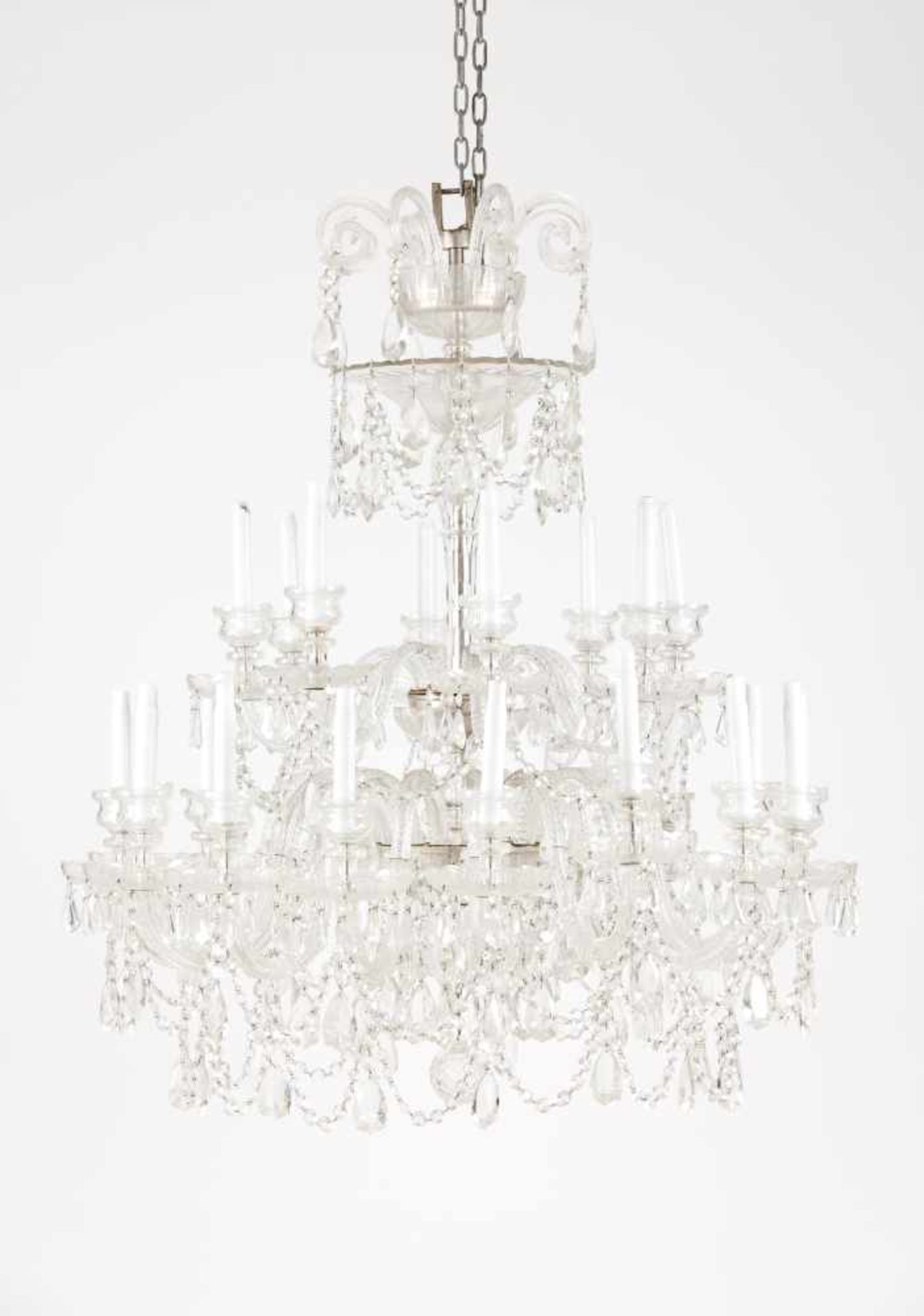 A large twenty two light chandelier