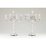 A Pair of 5 Light Candelabra