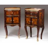A pair of Louis XV bedside tables