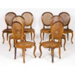 A set of eight Louis XVI style chairs