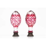 A pair of staircase finials