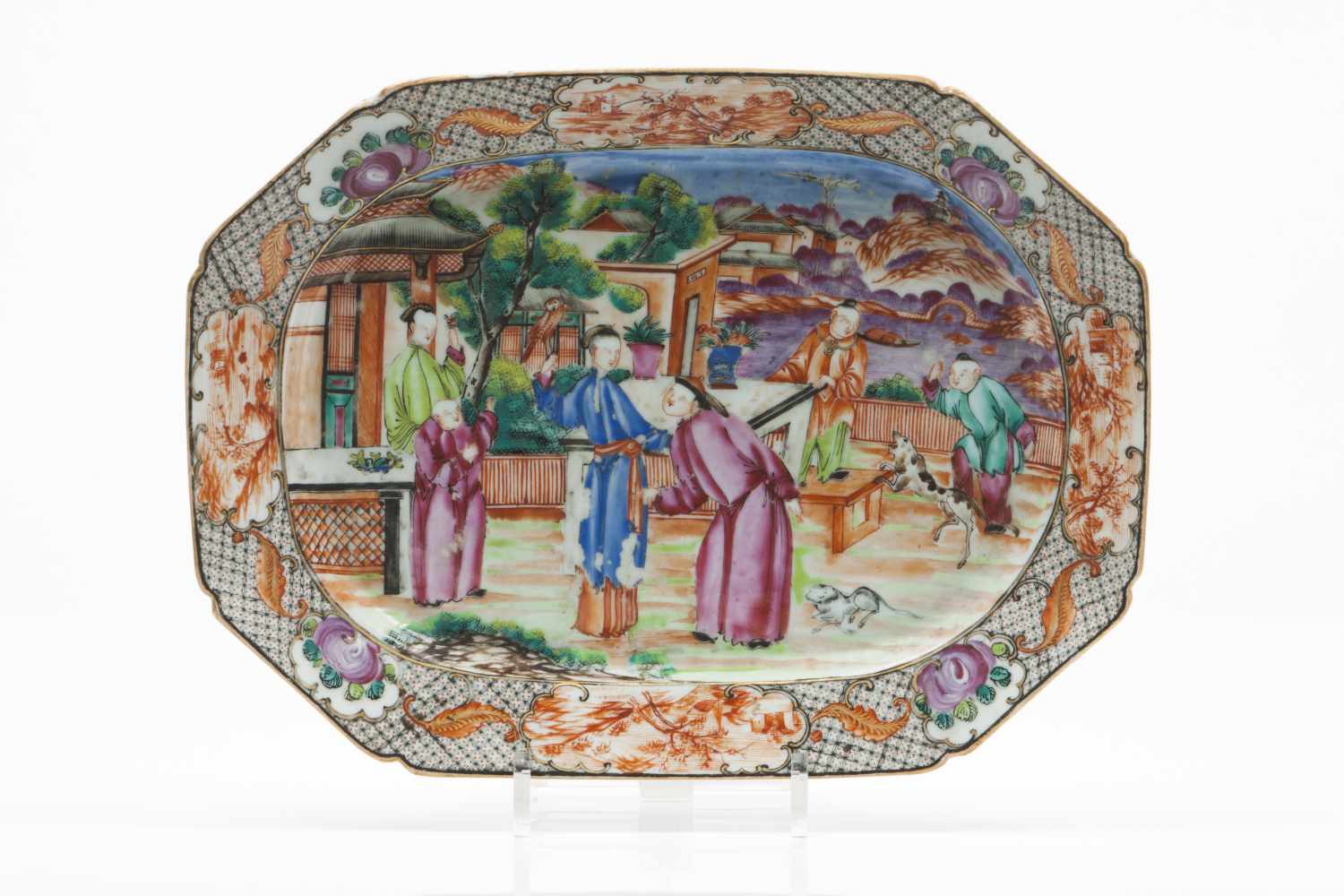 An octagonal dish