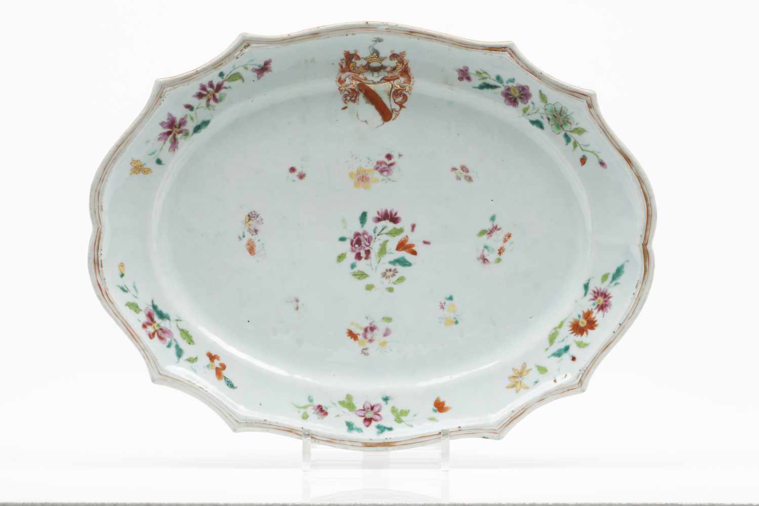 A scalloped dish