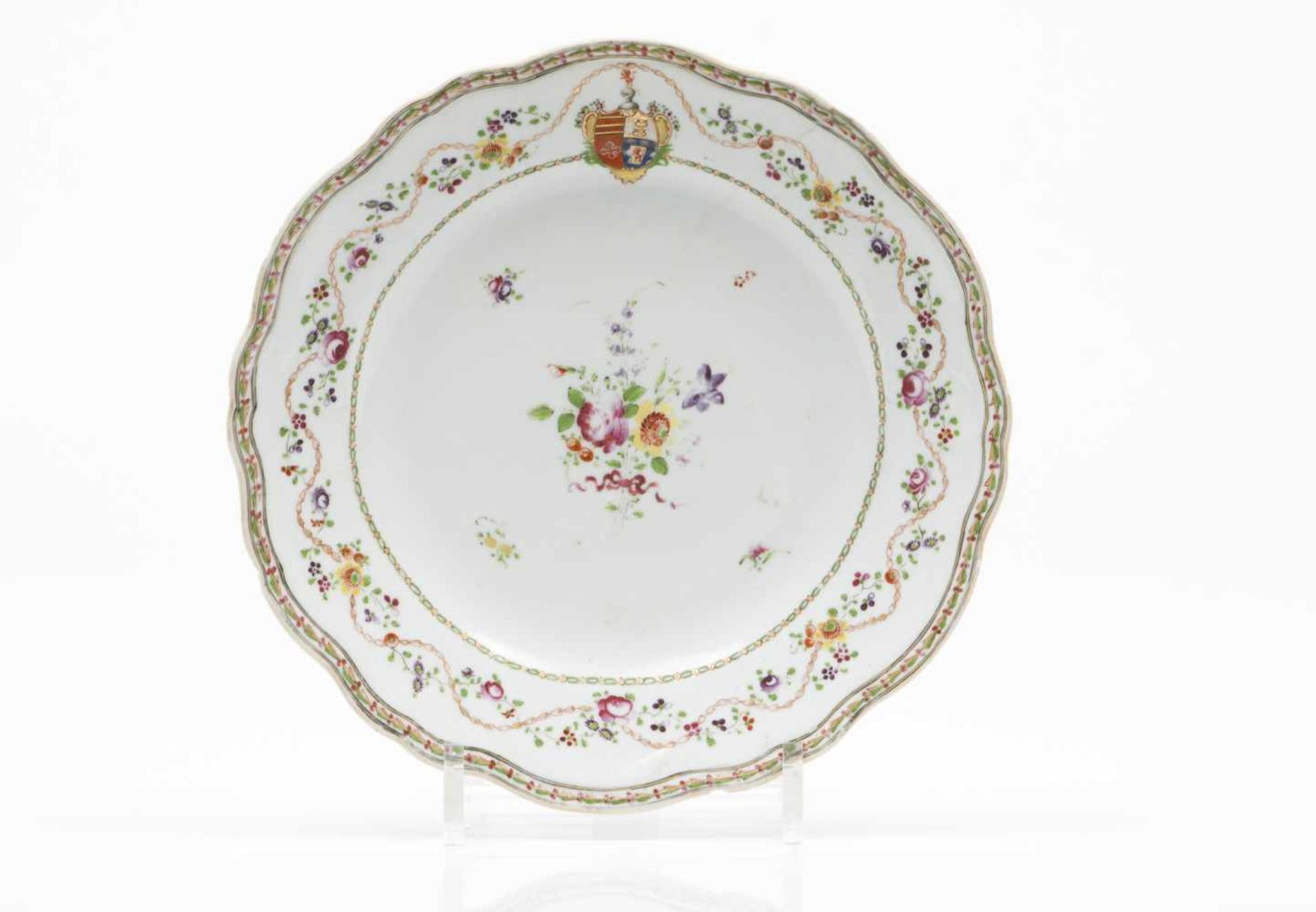 A scalloped plate